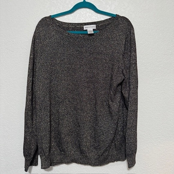 Draper & Damon's Sweaters - Draper & Damon's Women's Sparkle Knit Sweater Metallic Long Sleeve Top